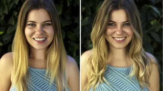 beach waves straight hair